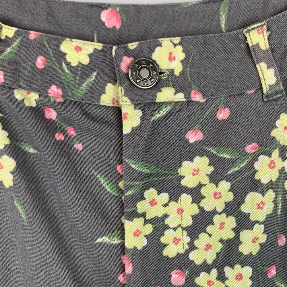INC INTERNATIONAL CONCEPTS Gray Floral Stretch‎ Cropped Pants Sz 14P - Picture 3 of 8